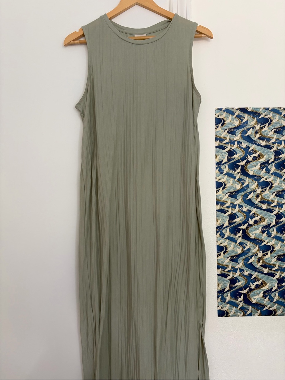 a new day Sleeveless Sage Maxi Dress